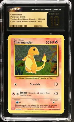 2023 POKEMON CLC-TRADING CARD GAME CLASSIC CHARIZARD & ex DECK 001 CHARMANDER - Image 1