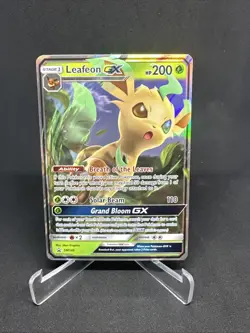 Pokemon TCG Leafeon GX SM146 Black Star PROMO Sun & Moon Black Star NM Card - Image 1