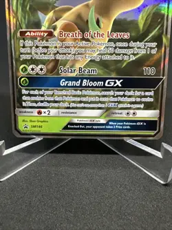 Pokemon TCG Leafeon GX SM146 Black Star PROMO Sun & Moon Black Star NM Card - Image 4