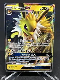 Jolteon GX SM173 Ultra Rare Holo Black Star Promo Sun & Moon Pokemon TCG Card - Image 2