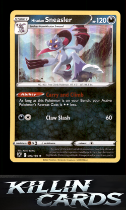 Hisuian Sneasler 093/189 Pokemon Holo Rare SWSH10: Astral Radiance Card NM - Image 1