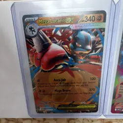 Pokemon TCG Mega Lucario EX & Mega Charizard X EX Holo Cards Lot of 2 English - Image 3