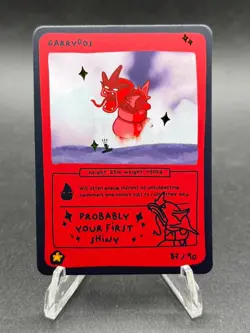 Pokedoodles Garrydos 87/90 - Rare Card - Pokemon Shiny Gyarados Fan Art - Image 2