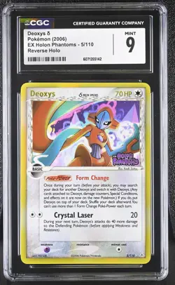CGC 9 MINT Deoxys EX Holon Phantoms 5/110 Reverse Holo STAMPED Pokemon Card - Image 1