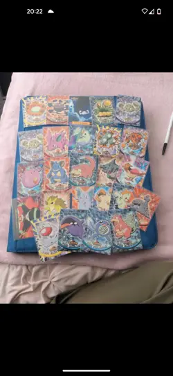 Pokemon topps 1st edition blue stamps, 38 cards 3 foils - Image 1