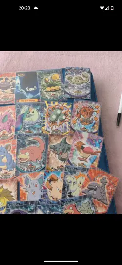 Pokemon topps 1st edition blue stamps, 38 cards 3 foils - Image 4