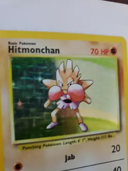 Hitmonchan Base Set Holo Pokemon Card Jungle Fossil WOTC - Image 2