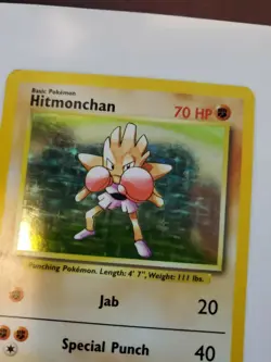 Hitmonchan Base Set Holo Pokemon Card Jungle Fossil WOTC - Image 4