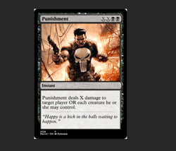 Punisher and Punishment Foil Custom sticker on bulk MTG Commander - andver406 - Image 2