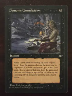 Demonic Consultation - Ice Age ~LP~ Magic The Gathering MTG - Image 1