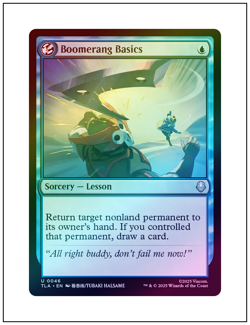 1x Boomerang Basics, Foil, Magic the Gathering MTG NM - Image 1