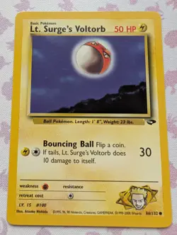 Pokemon Gym Challenge Lt. Surge's Voltorb 86/132 Common - Image 1