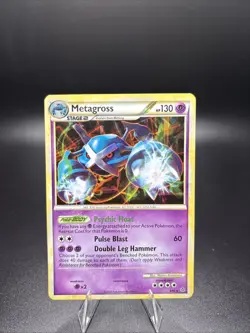 Metagross 4/95 Cracked Ice Holographic Rare HGSS Unleashed Pokemon TCG Near Mint - Image 1