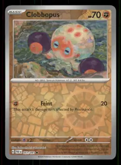 Clobbopus SV: Paldean Fates #051/091 Common Reverse Holo Pokemon NM - Image 1