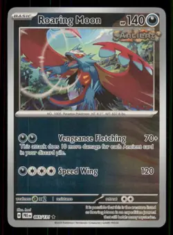 Roaring Moon SV: Prismatic Evolutions #065/131 Rare Reverse Holo Pokemon NM - Image 1