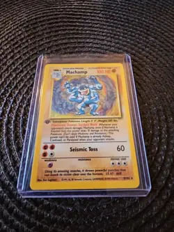 Pokemon TCG - Machamp 8/102 Holo Rare Base Set 1st Edition - WOTC Vintage HP - Image 2