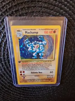 Pokemon TCG - Machamp 8/102 Holo Rare Base Set 1st Edition - WOTC Vintage HP - Image 3