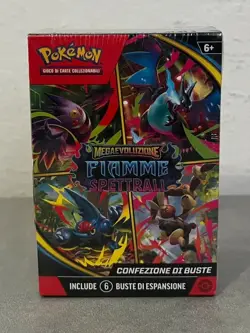 Pokemon GCC Megaevoluzione Fiamme Spettrali Confezione 6 Buste di Espansione ITA - Image 1