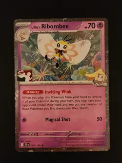 Lillie's Ribombee Cosmos-Holo - NM - Pokemon Prize Pack Series 7 Stamped - Image 1