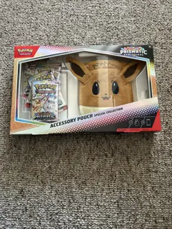 Pokemon Scarlet & Violet Prismatic Evolutions Eevee Accessory Pouch Sealed - Image 1