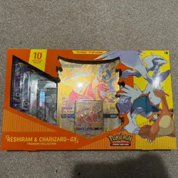 Pokemon TCG Reshiram & Charizard GX Premium Collection Box Sealed - Image 1