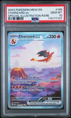 2023 Pokemon 151 Charizard Ex #199 Special Illustration Rare PSA 10 Gem Mint - Image 1