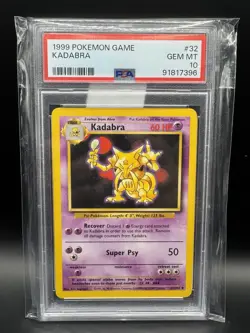 Pokemon TCG Kadabra Base Set, Unlimited Uncommon 32/102 1999 WOTC PSA 10 - Image 1