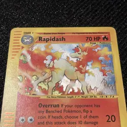 Rapidash 026/165 Expedition Base Set Holo Pokemon TCG MP - Image 2