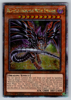 Red-Eyes Darkness Metal Dragon (Alt Art) Yugioh RA04-EN003 Quarter Century QCR - Image 1