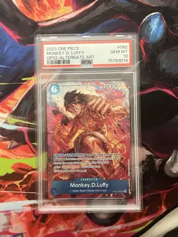 Luffy Paramount War Alternate Art Op02-062 PSA 10 GEM MINT One Piece Slab EN - Image 1
