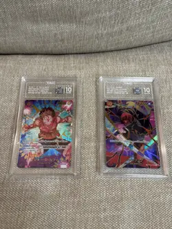 TAG Pristine 10 Luffy SP and TAG 10 Shanks SP, One Piece JP The Best Vol 2 - Image 1