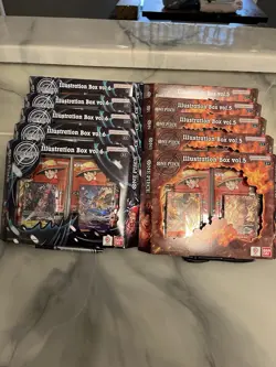 One Piece Illustration Box Vol 5 And 6 Bundle 10 Boxes Total 5 Of Each In Hand - Image 1