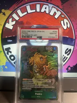 2024 ONE PIECE OP08-TWO LEGENDS ALTERNATE ART #030 PEDRO PSA 10 - Image 1