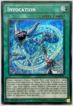 FUEN-EN035 Invocation - Secret Rare 1st Edition Lightly Played YuGiOh Card - Image 1