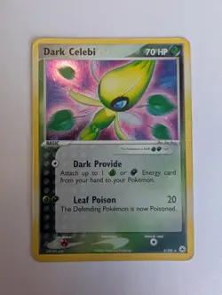 Pokemon Dark Celebi Holo Rare Card 4/101 2004 EX Hidden Legends - Image 1