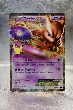 Pokemon TCG Mewtwo EX 54/99 Celebrations Classic Collection Holo Card - Image 1
