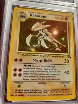 Kabutops Fossil Holo Pokemon Card WOTC Near Mint PSA 7 - Image 2