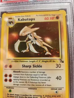 Kabutops Fossil Holo Pokemon Card WOTC Near Mint PSA 7 - Image 4
