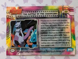 The Battle of the Champions Mewtwo Strikes Back Topps Pokemon Card Blue Logo - Image 2