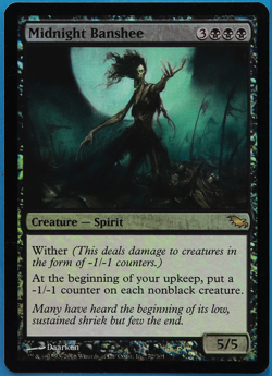 Midnight Banshee FOIL Shadowmoor NM Black Rare MAGIC CARD (ID# 495847) ABUGames - Image 1