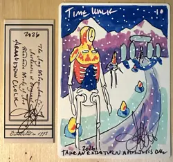 MTG ARTIST PROOF WB Italian Armageddon Clock AP Time Walk Sketch Art Amy WEBER - Image 1