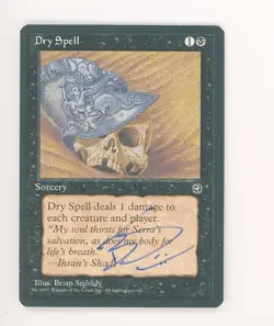 MTG Magic the Gathering Homelands DRY SPELL 💎 Signed Proof BRIAN SNODDY - Image 1
