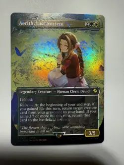 Aerith, Last Ancient (Borderless) (Chocobo Track Foil) Commander: Final Fantasy - Image 1