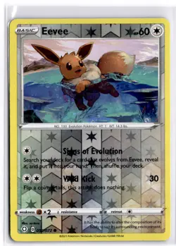 Eevee 052/072 Reverse Holo Pokemon Shining Fates NM - Image 1