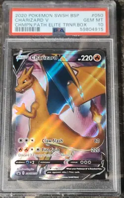Pokemon Charizard V SWSH050 PSA 10 Sword & Shield Promo Full Art Holo 2020 - Image 1