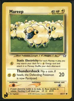 Pokemon - Mareep 65/111 Neo Genesis NM - Image 1