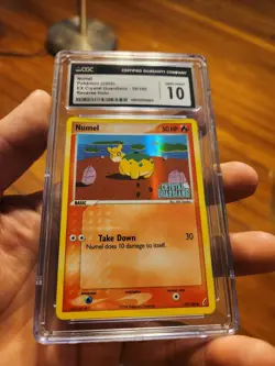 (POP 20) CGC 10 GEM MINT Pokemon EX Crystal Guardians Reverse Holo Numel 59/100 - Image 2