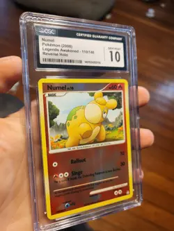 (TOP POP 6) CGC 10 GEM MINT Pokemon Numel 110/146 Legends Awakened Reverse Holo - Image 1