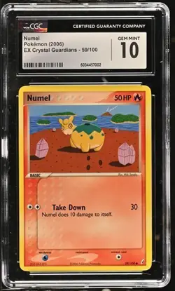 CGC 10 Gem Mint Numel 2006 Pokemon EX Crystal Guardians 59/100 - Image 1