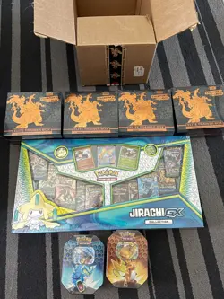 Sealed Pokemon Lot BIG Bundle! CHAMPIONS PATH ETB/JIRACHI GX/HIDDEN FATES TIN - Image 1